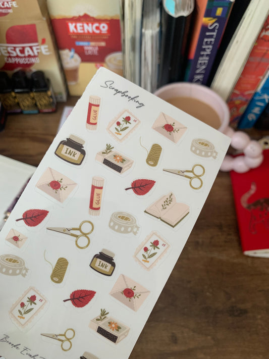 Planner Stickers • Hand drawn Journal Stickers -  Journal Clear Stickers - Scrapbooking