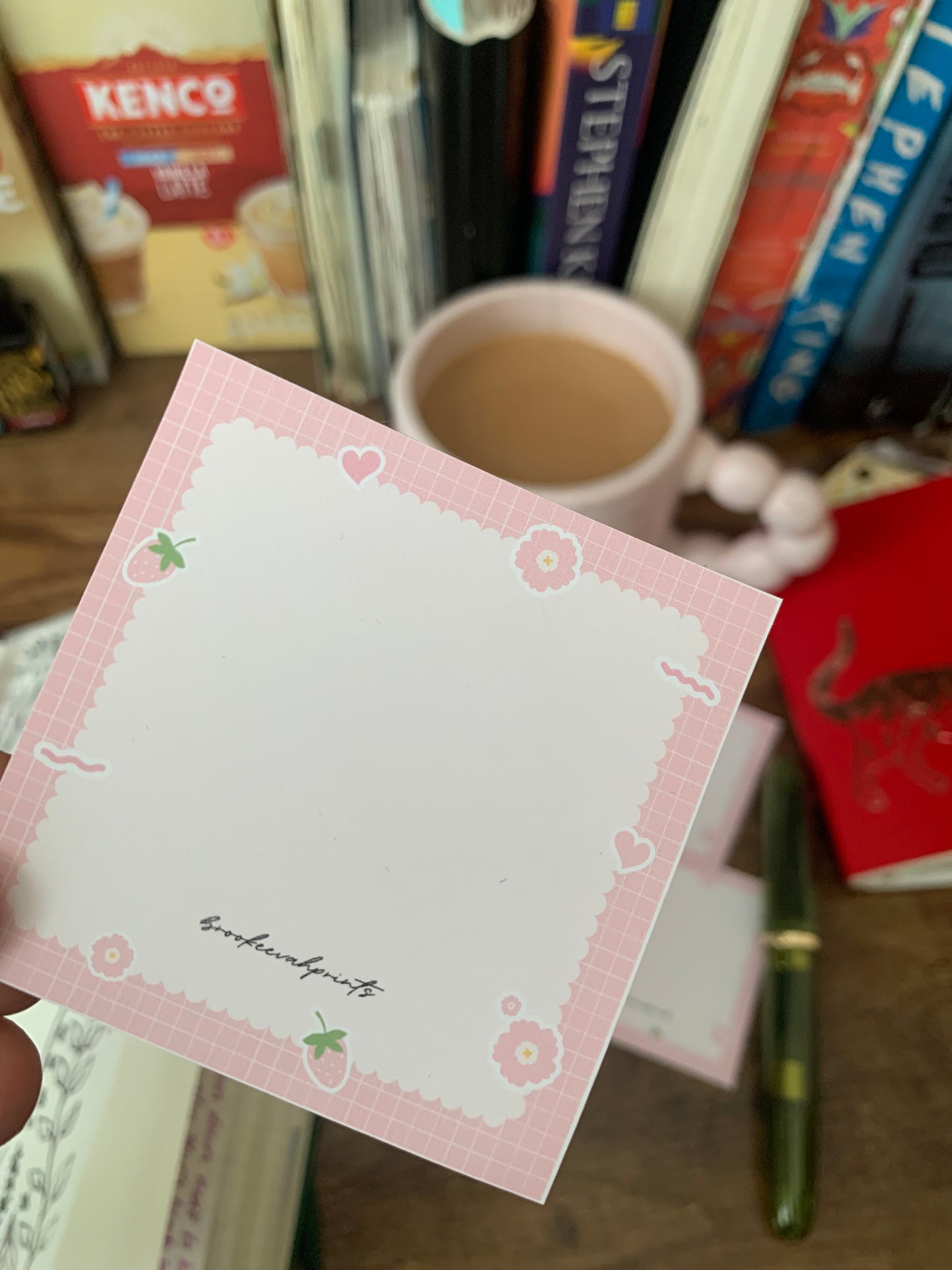 Sweet & Cute Kawaii Inspired Pink Printable Sticky Notes - Never Fall in Love