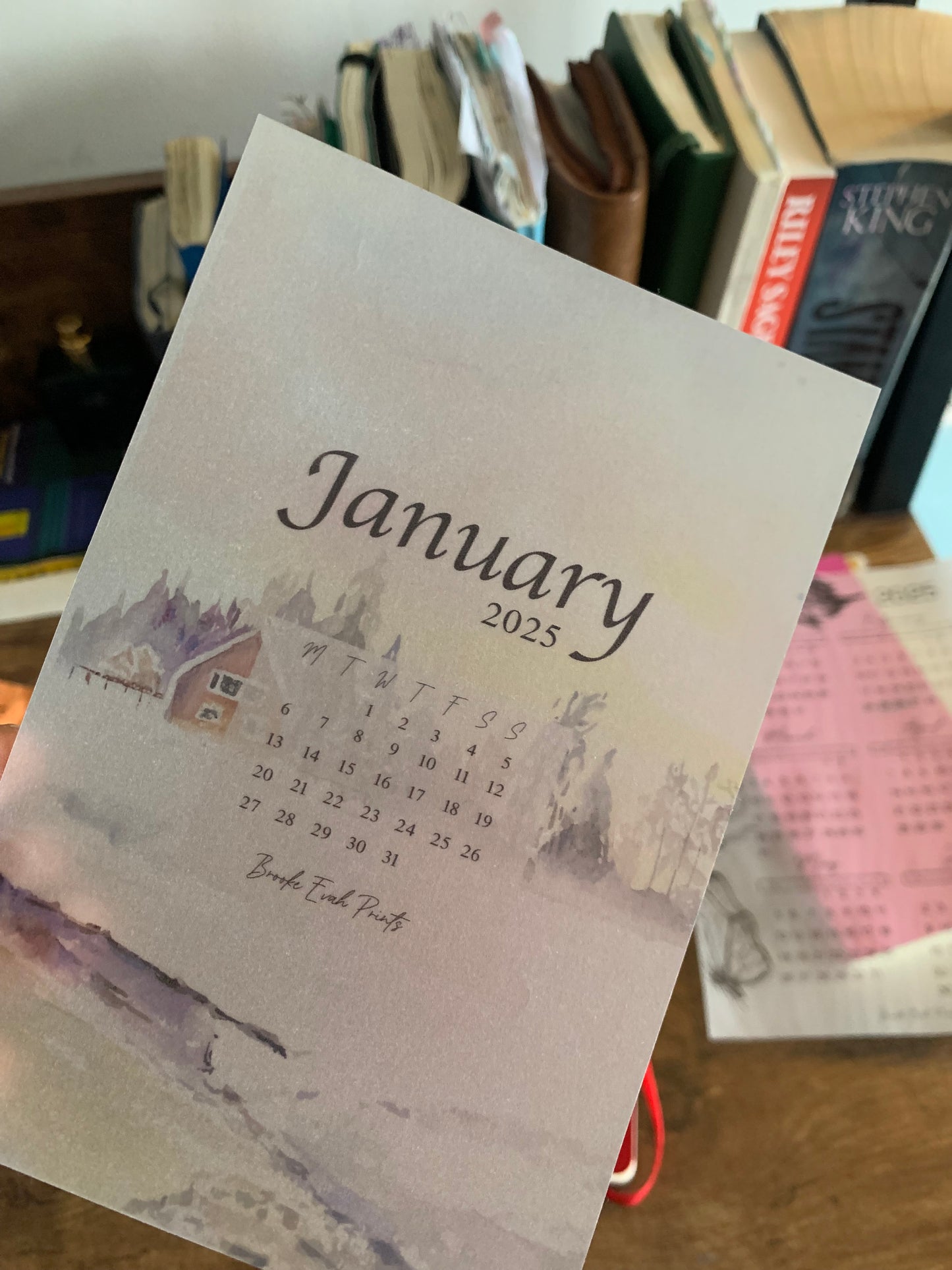 FREE download January 2025 Calendar Card