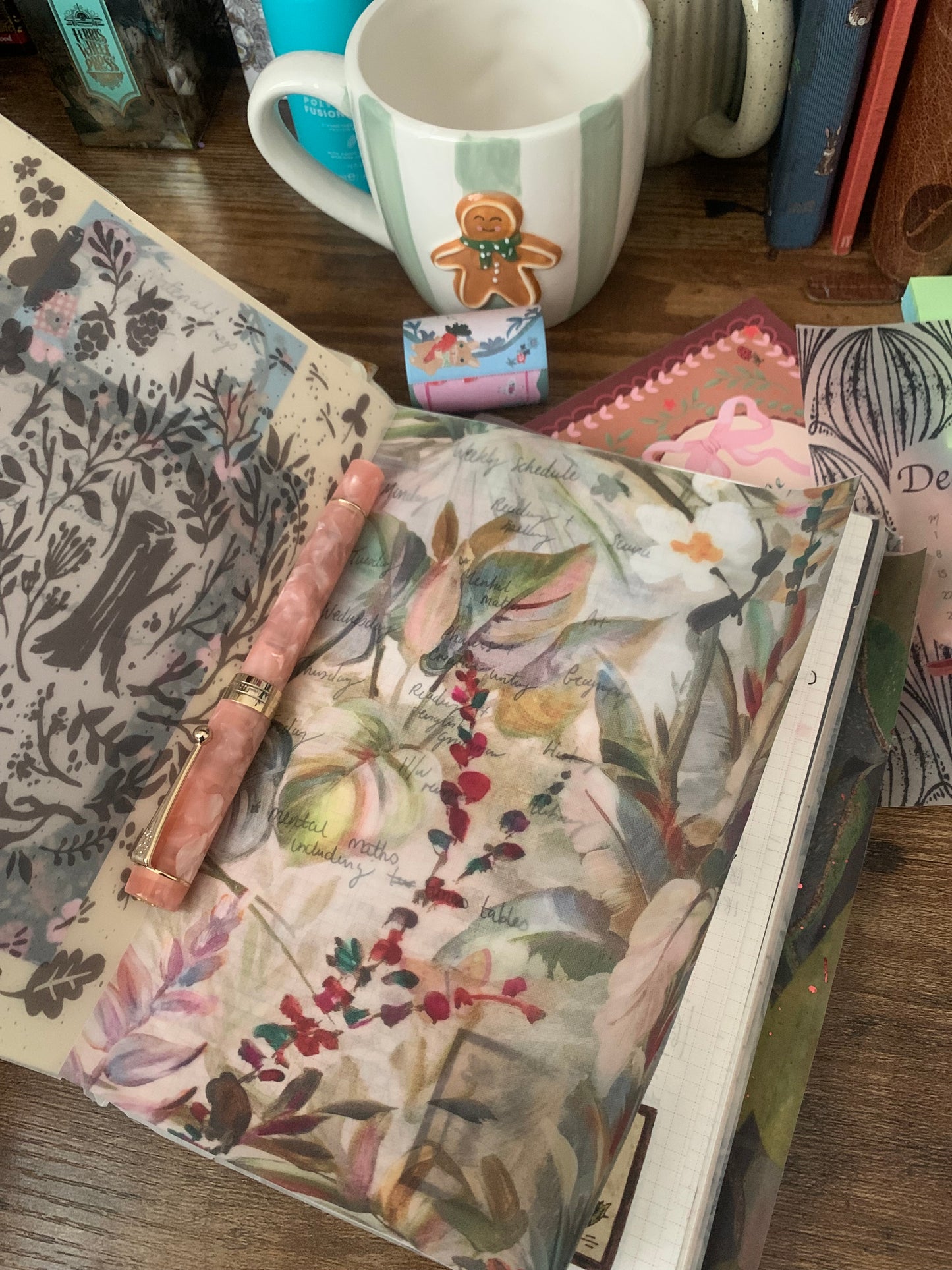 Abstract Delicate Oil Painting Cover Page for Journal or Planner - Scrapbooking Paper - Amelie