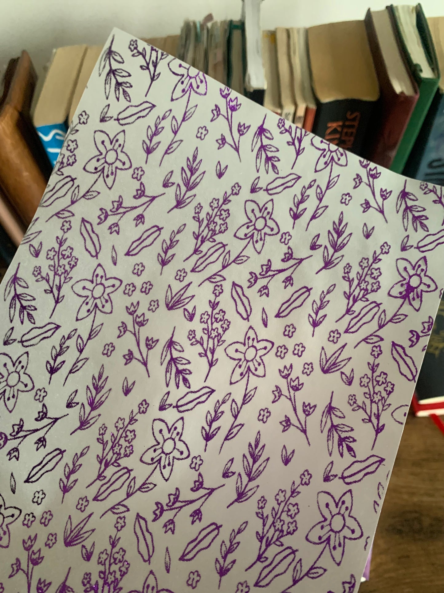 Purple Foiled Botanical Floral Vellum X Acetate Planner Dashboard - Floral Fantasy