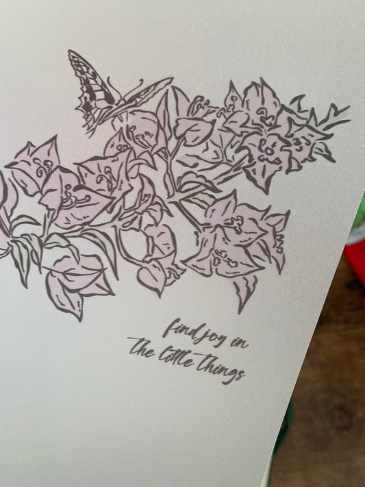 Pink Floral for Notebooks Hand Drawn Vellum Planner Dashboard - Find Joy in the Little Things