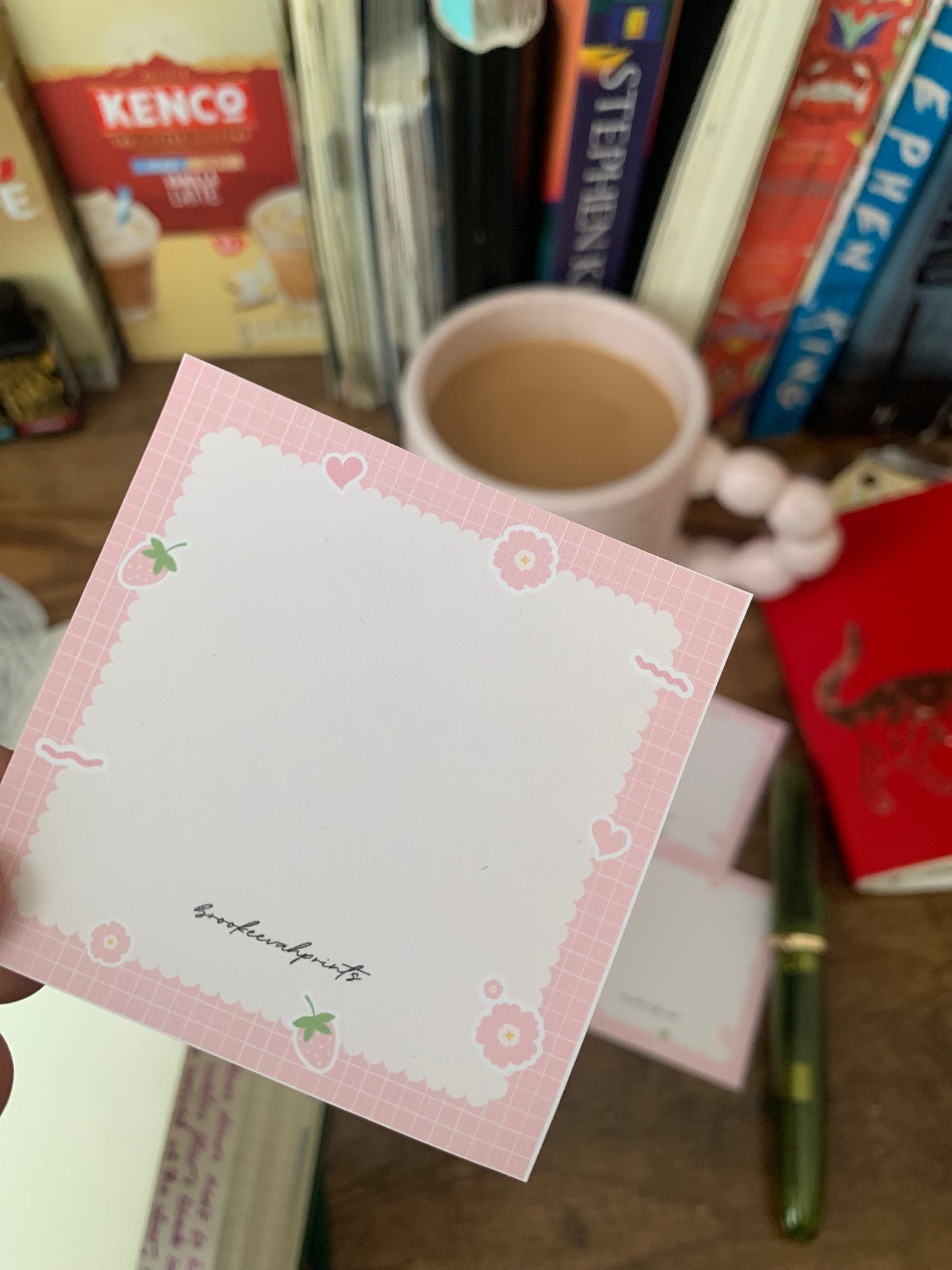 Sweet & Cute Kawaii Inspired Pink Printable Sticky Notes - Never Fall in Love