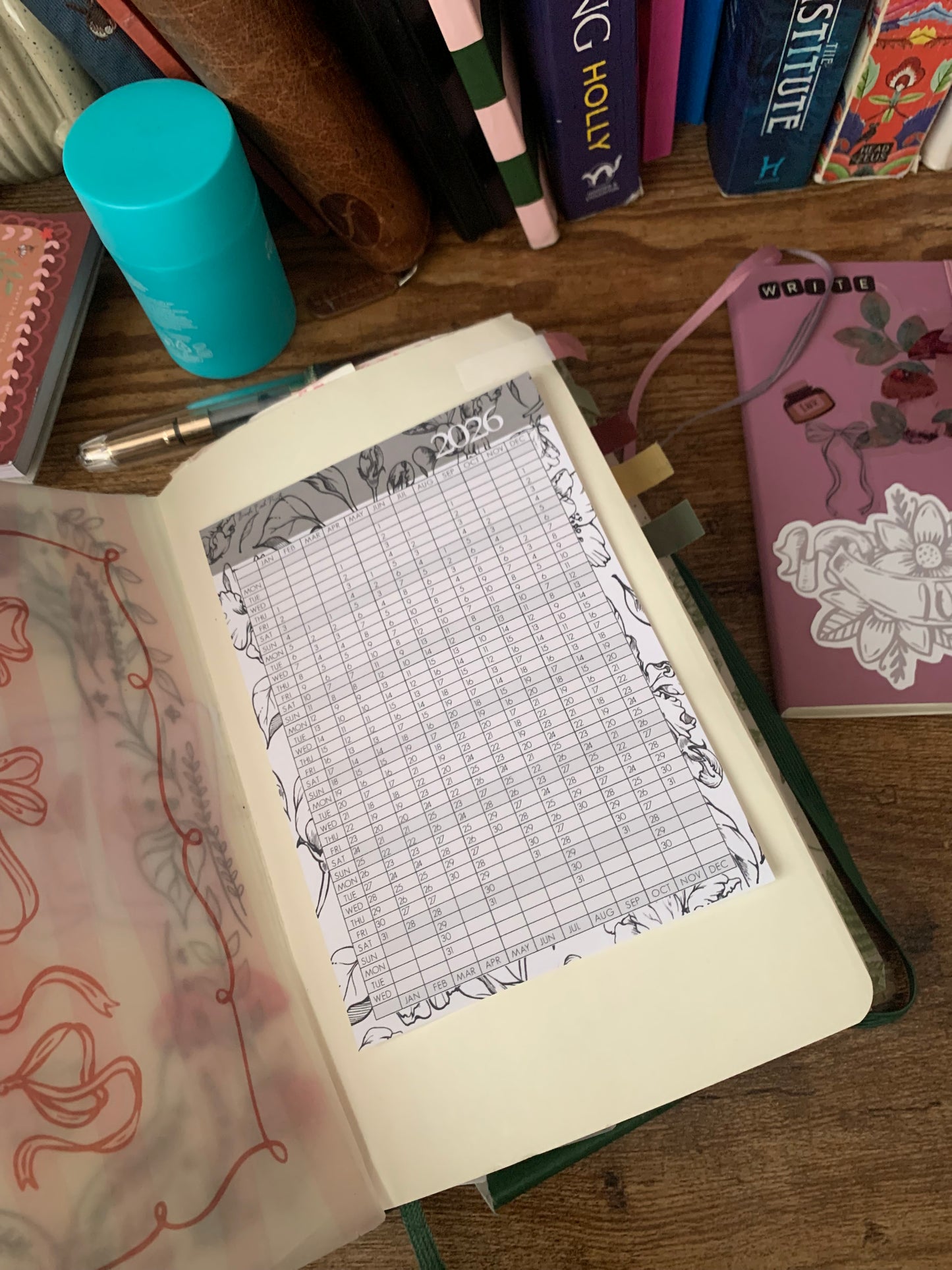 Free 2026 Year Overview Calendar - A6 Size