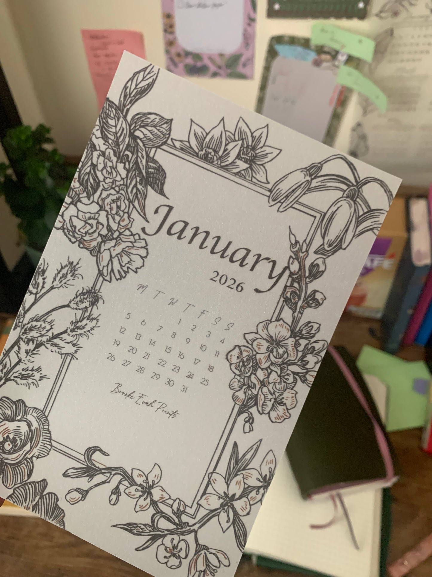 FREE download January 2026 Calendar Card