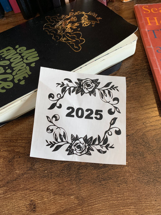 2025 floral Vinyl Decal Sticker