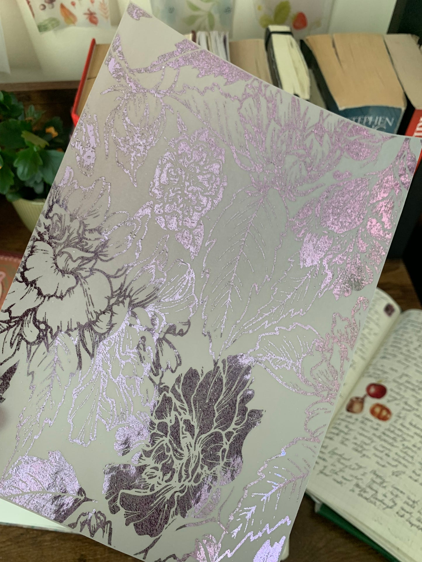 Lilac Foiled Botanical Hand Drawn Vintage & Floral Vellum X Acetate Planner Dashboard - Madeline