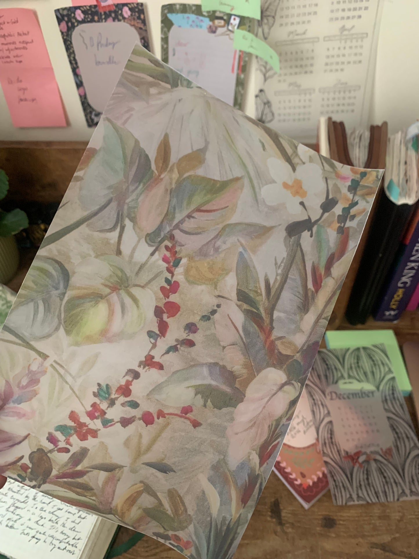 Abstract Delicate Oil Painting Cover Page for Journal or Planner - Scrapbooking Paper - Amelie