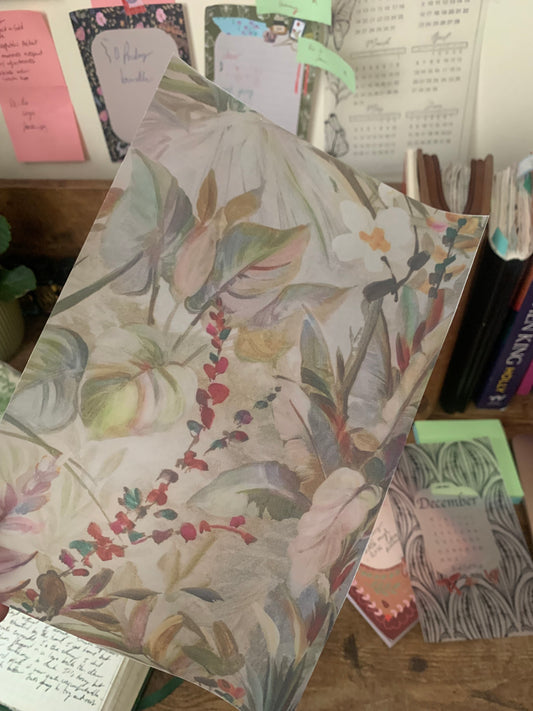 Abstract Delicate Oil Painting Cover Page for Journal or Planner - Scrapbooking Paper - Amelie