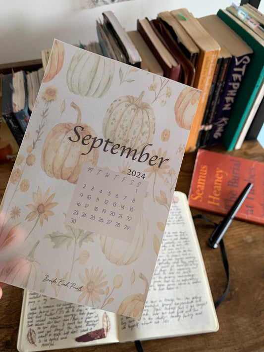 FREE download September 2024 Calendar Card