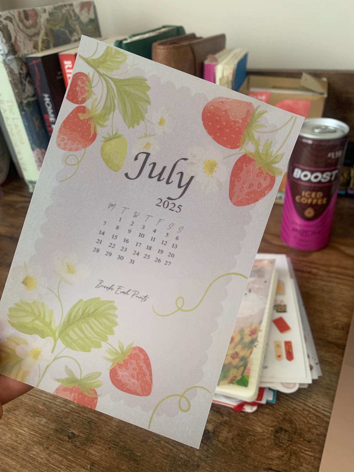 FREE download July 2025 Calendar Card