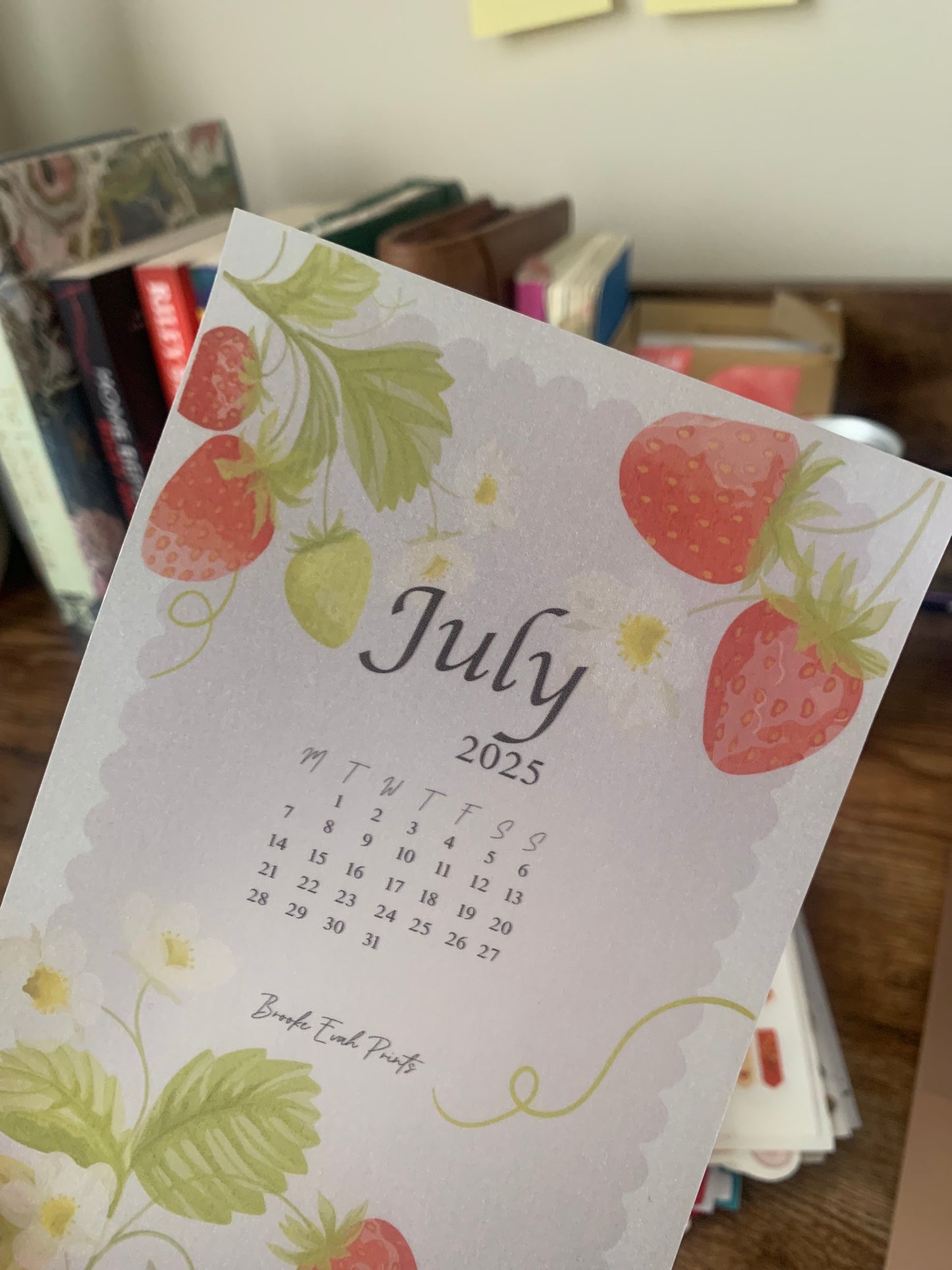 FREE download July 2025 Calendar Card