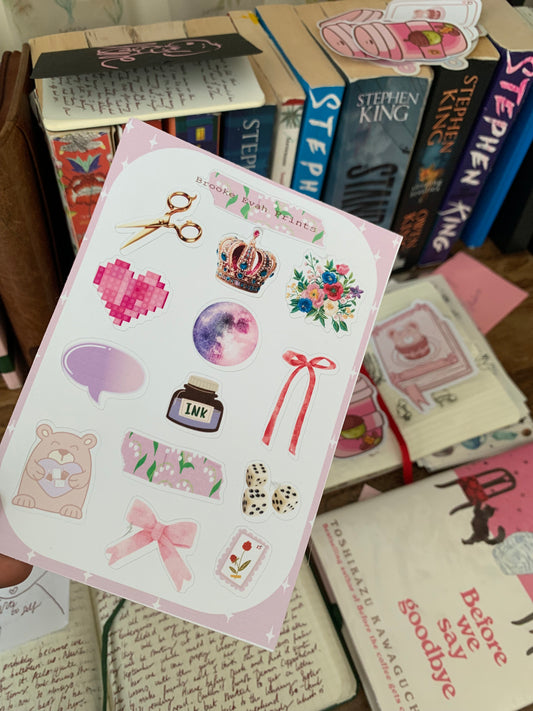 Scrapbook Journal Stickers with Washi tape & Milo the Original Journal Bear