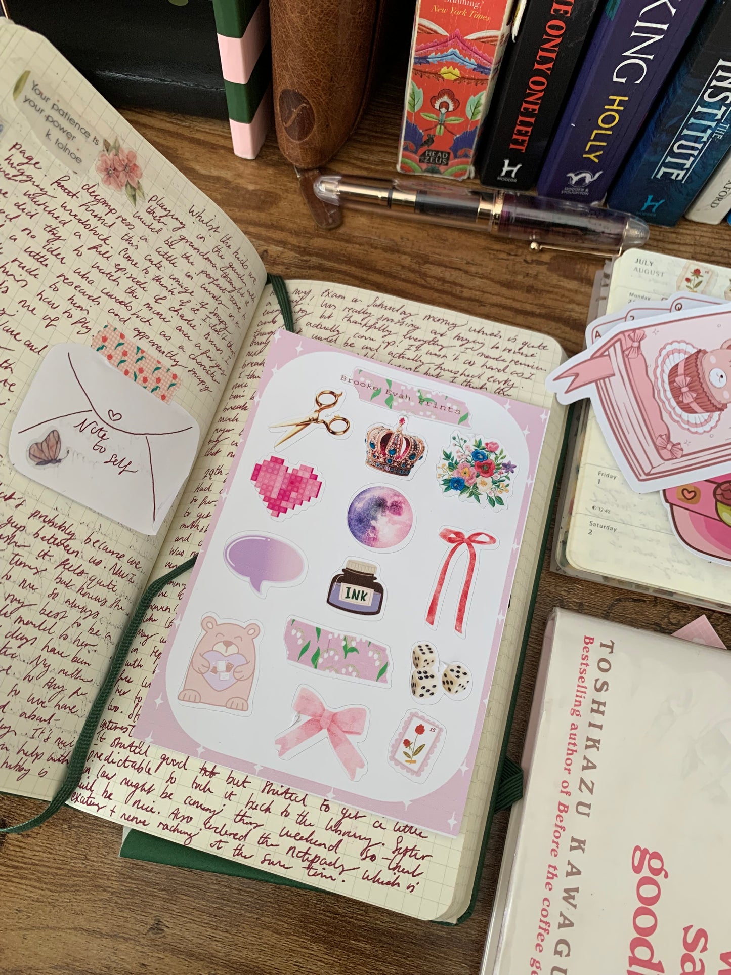 Scrapbook Journal Stickers with Washi tape & Milo the Original Journal Bear