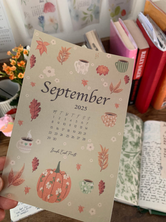 FREE download September 2025 Calendar Card
