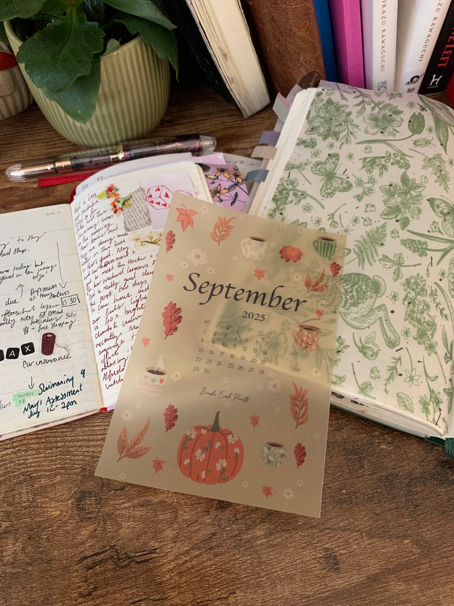 FREE download September 2025 Calendar Card