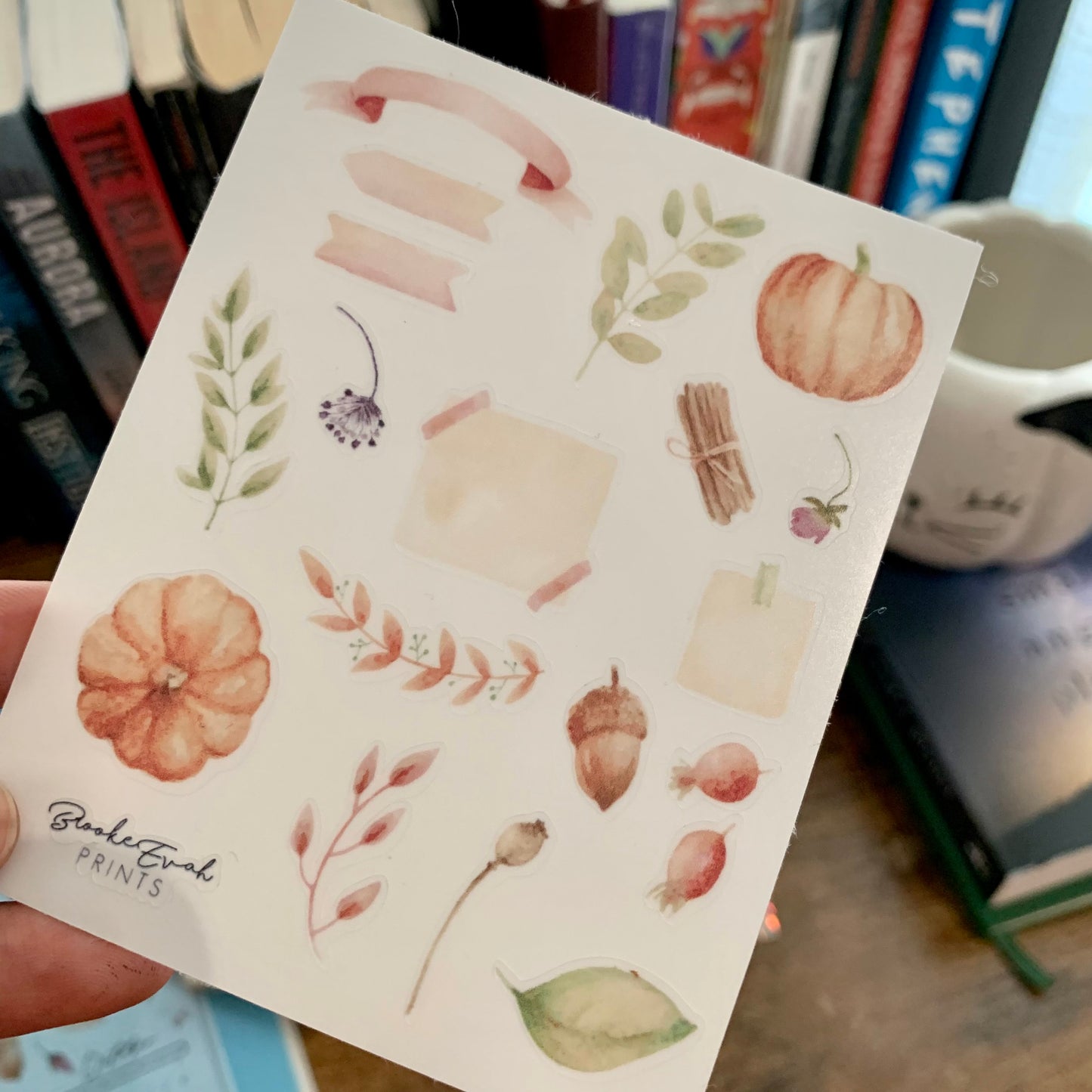 Clear mini cosy autumn elements Part II - Fall inspired - Transparent Stickers