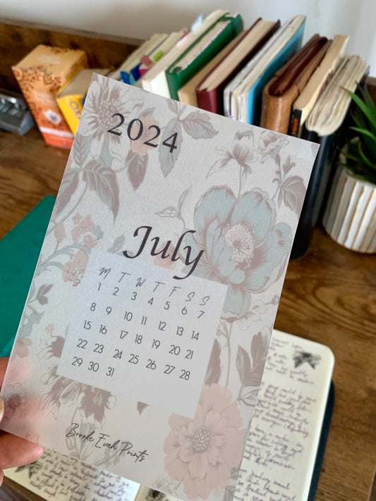 FREE download July 2024 Calendar Card