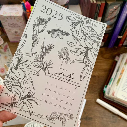 FREE download July 2023 Calendar Card - A6 SIZE