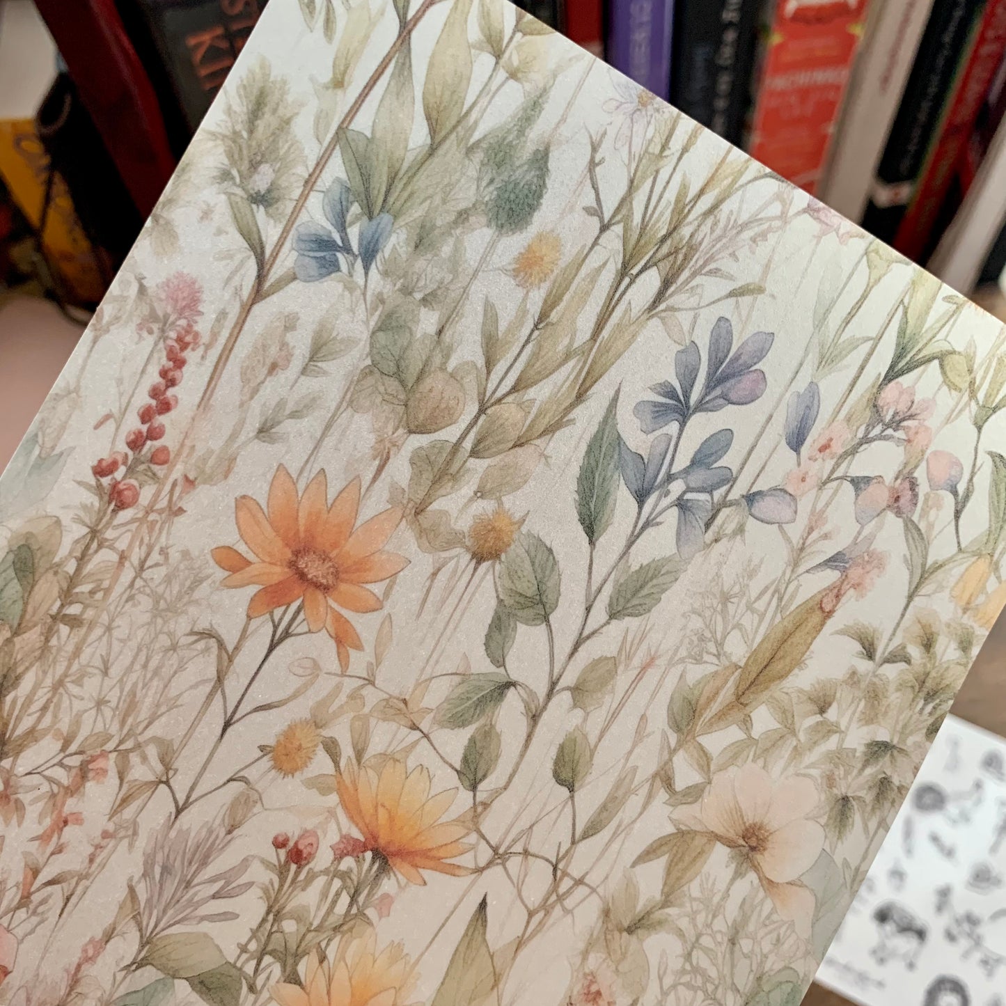 Vintage Brown Botanical Florals Vellum Planner Dashboard - Scrapbooking Paper - Chanel