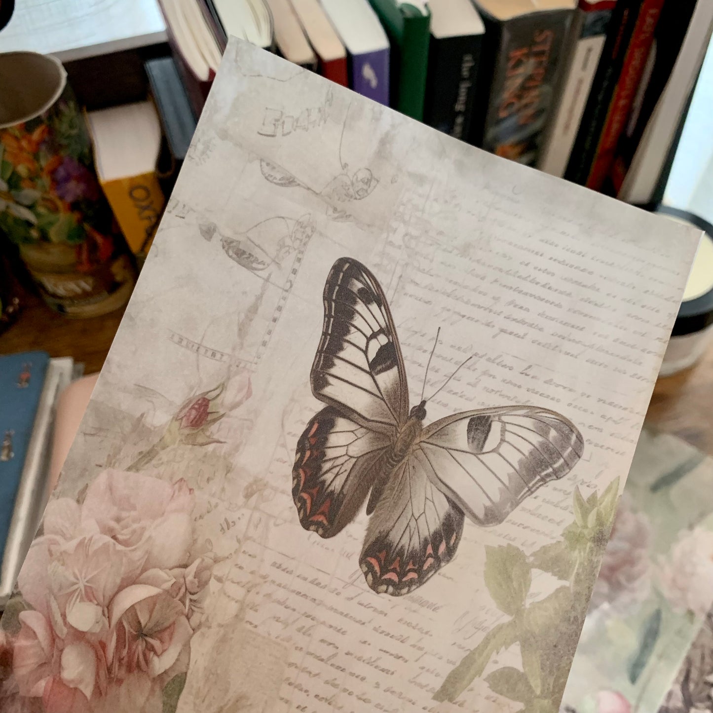 Vintage style butterfly & script Vellum Planner Dashboards - Daydream
