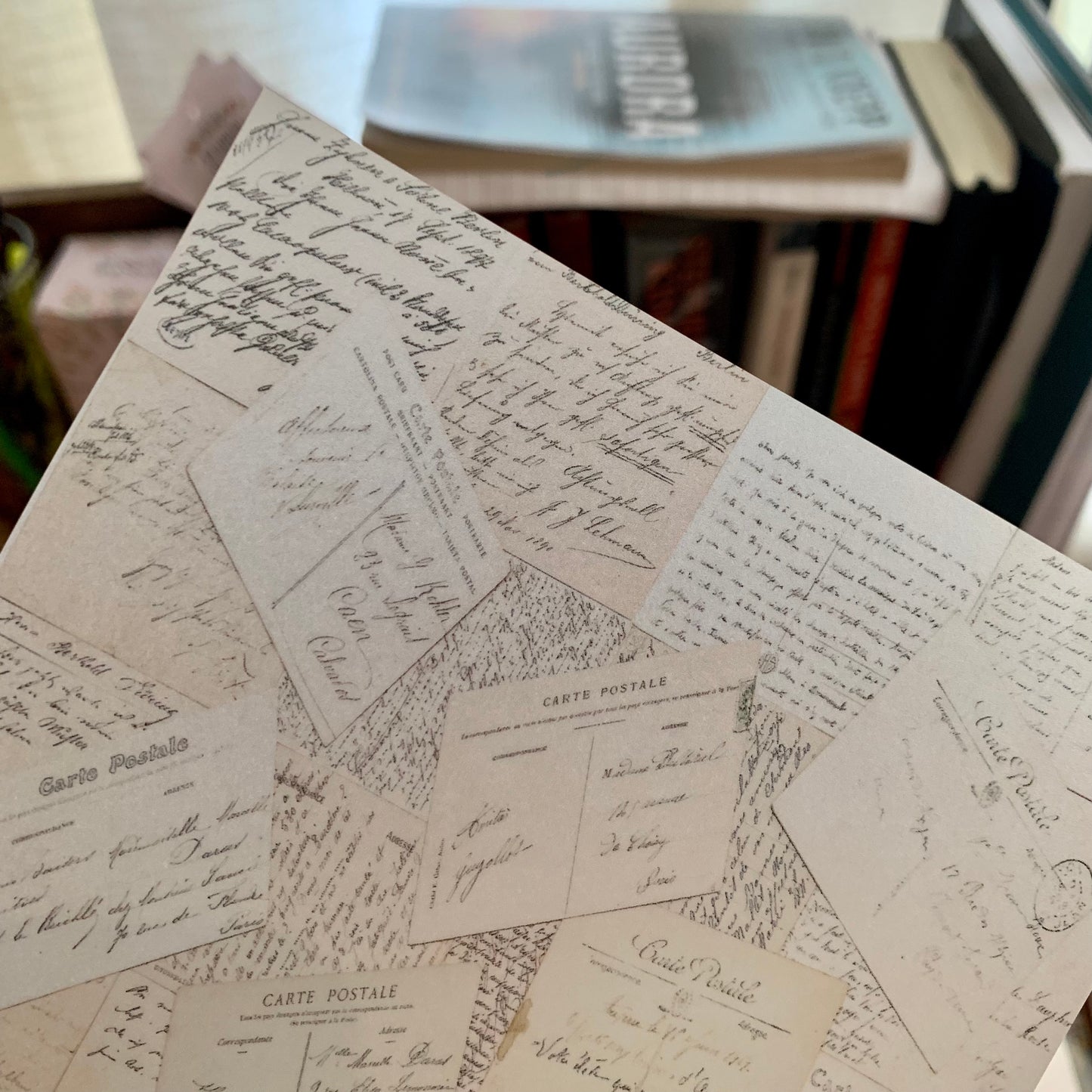 Vintage Handwritten Postcards Vellum Planner Dashboard - Scrapbooking Paper - Love Letters 💌