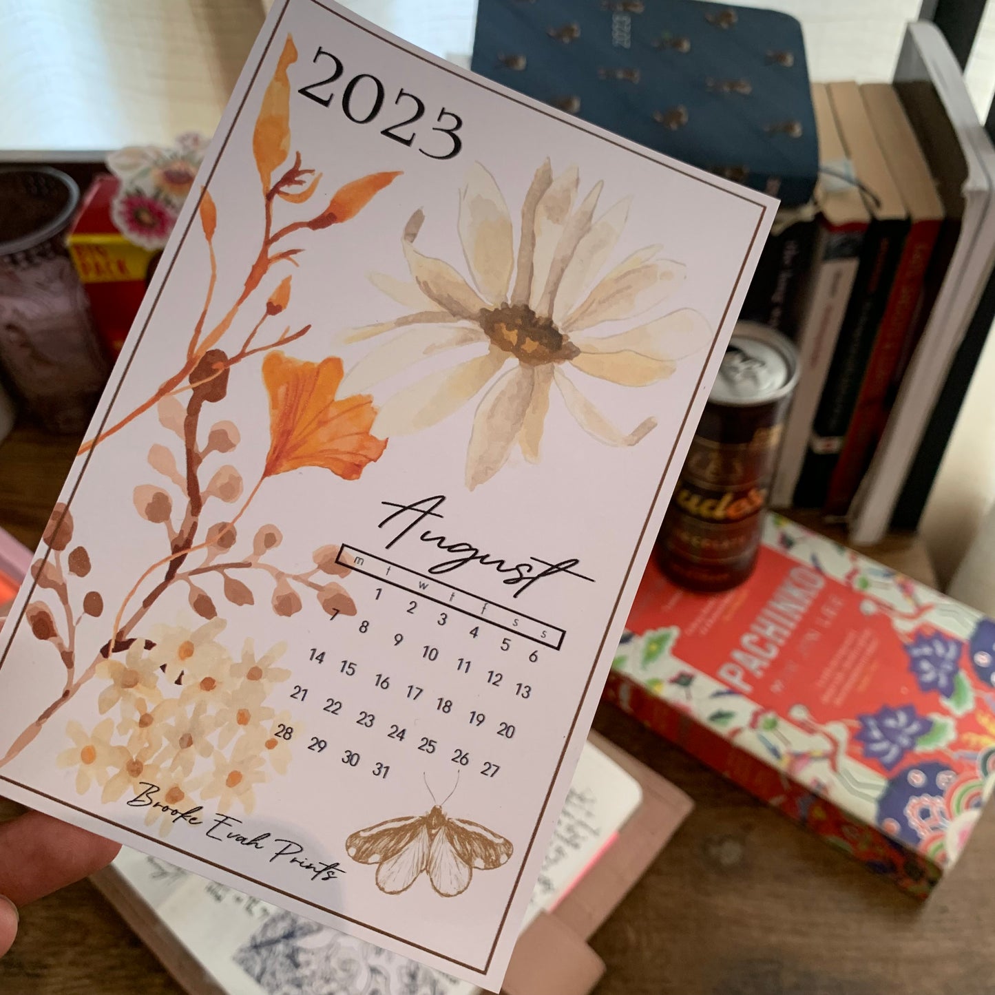 FREE download August 2023 Calendar Card - A6 SIZE