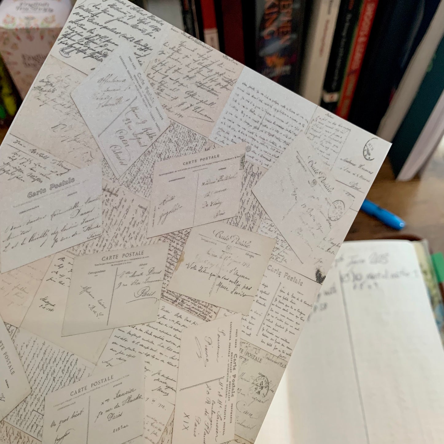 Vintage Handwritten Postcards Vellum Planner Dashboard - Scrapbooking Paper - Love Letters 💌