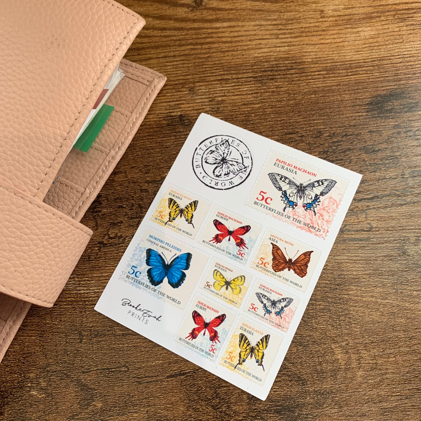 Vintage Hand drawn Butterfly Stamps - Stickers - Scrapbooking 1