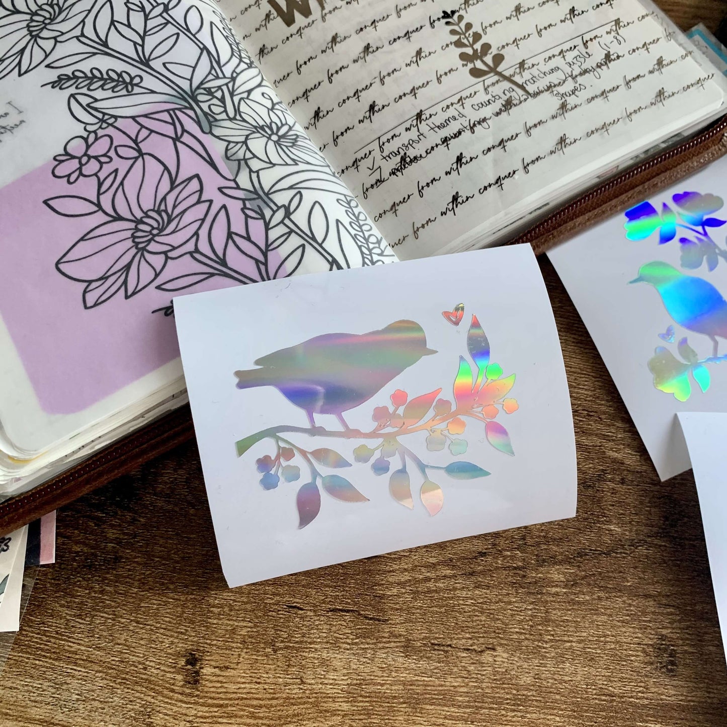 Holographic Bird Vinyl Decal Sticker - Bird A 🐦 - Tropical Paradise Collection