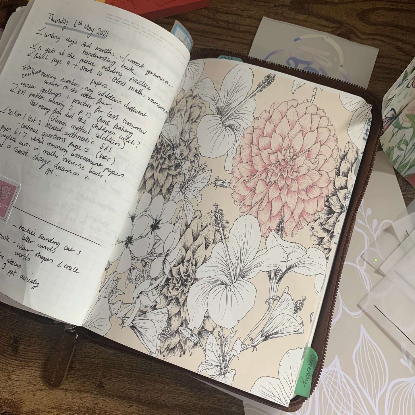 Planner Dashboard Tomoe River Paper - June Blooms v3