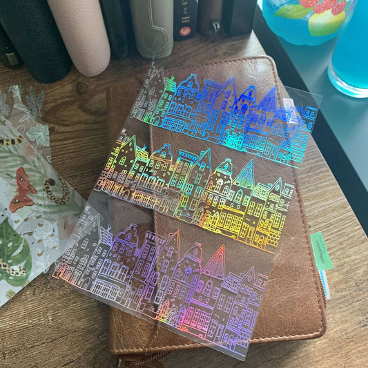 Holographic Acetate Planner Dashboard - Love is a house