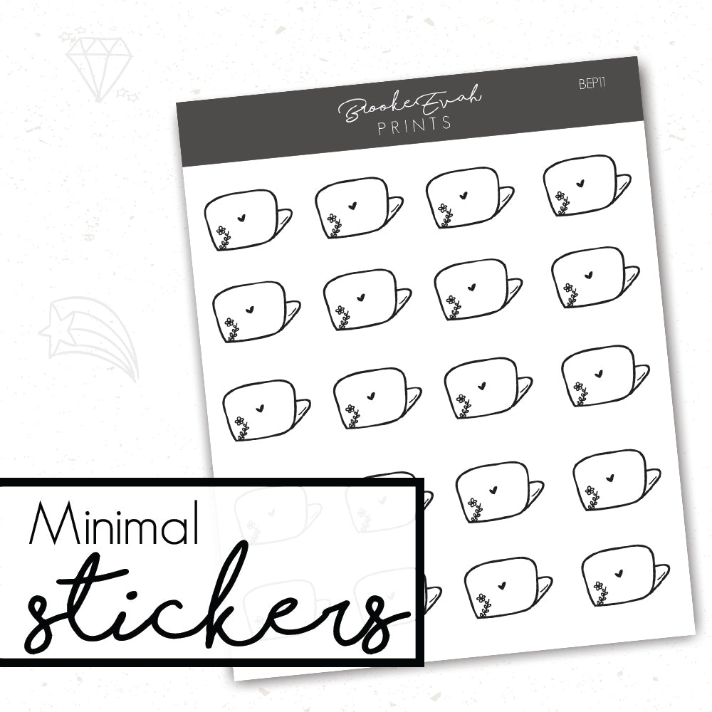 Minimal Laptop Stickers - BEP11 - BrookeEvahPrints 