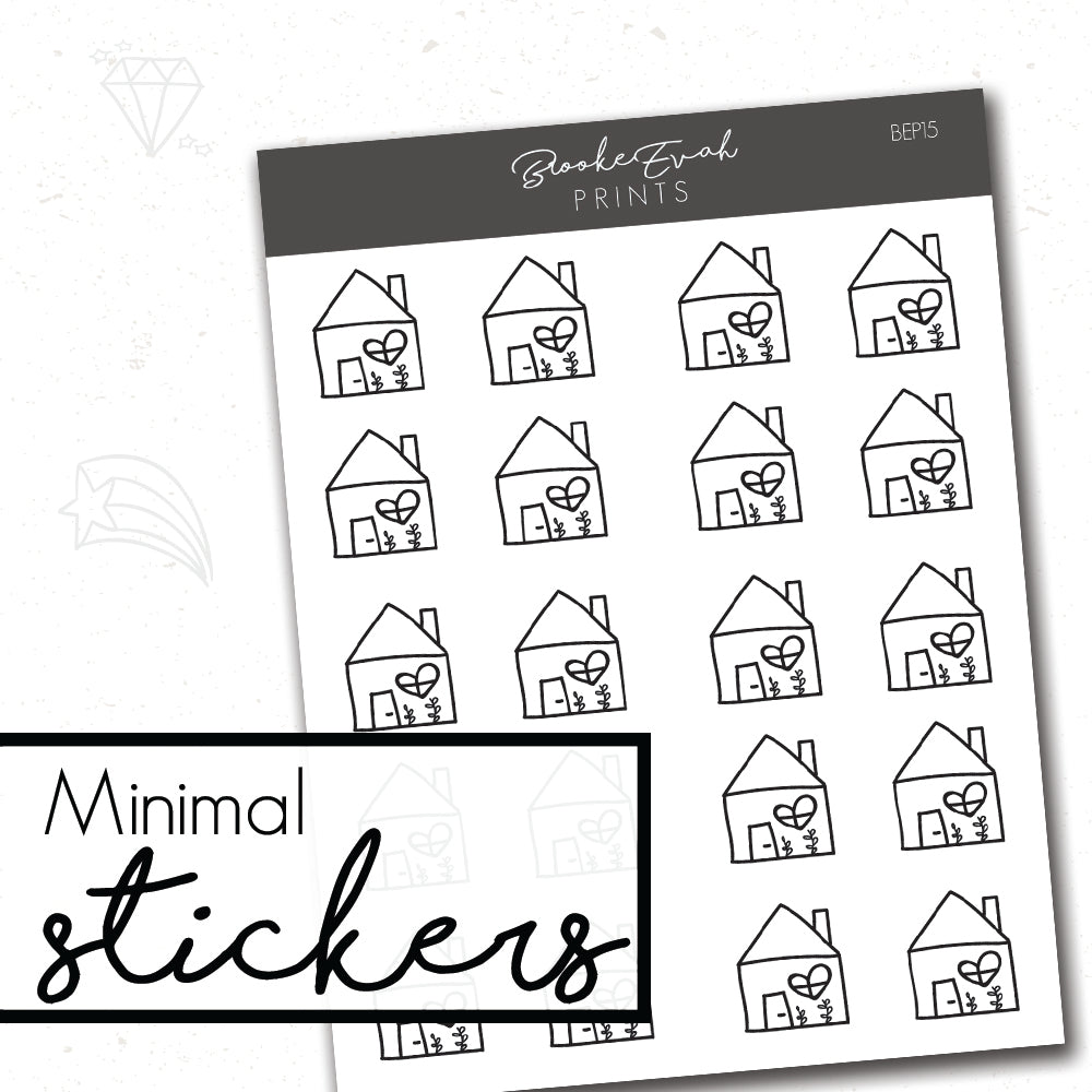 Minimal Home Stickers- BEP15 - BrookeEvahPrints 
