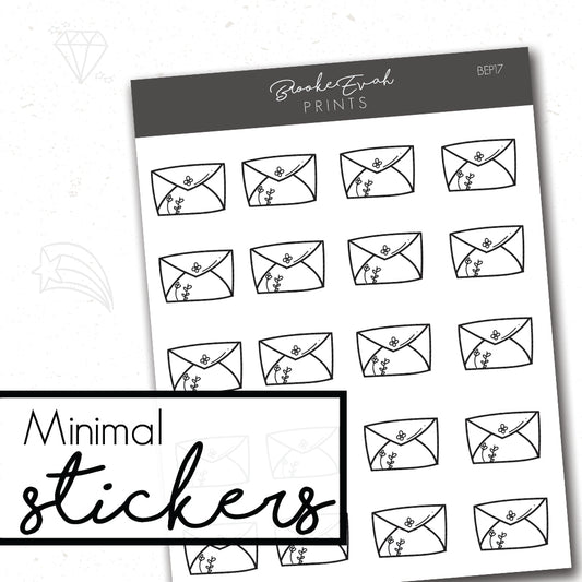 Minimal Mail Stickers- BEP17 - BrookeEvahPrints 