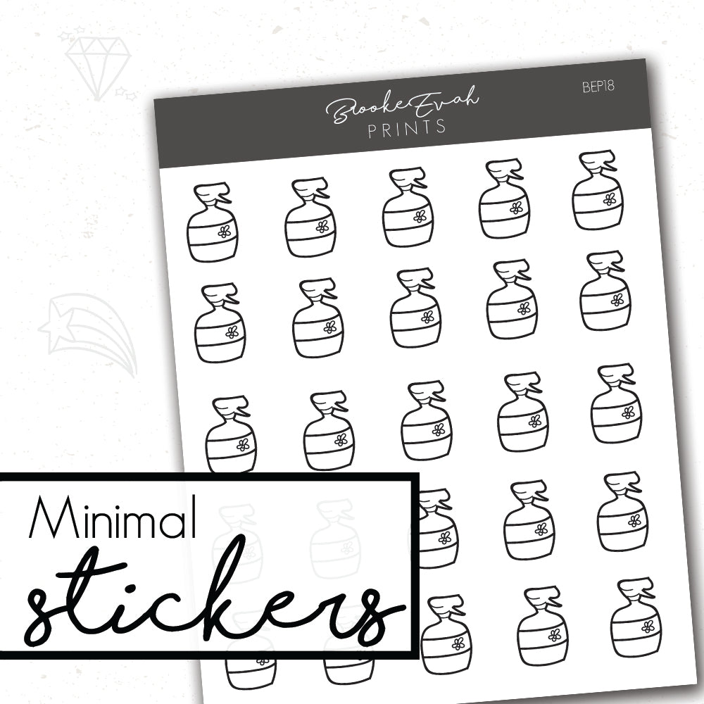 Minimal Spray Stickers- BEP18 - BrookeEvahPrints 