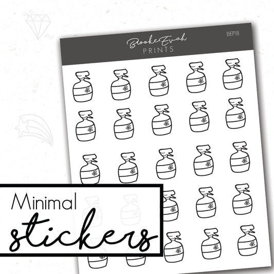 Minimal Spray Stickers- BEP18 - BrookeEvahPrints 