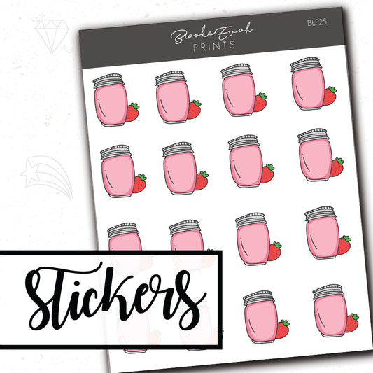 Smoothie Stickers - BEP25 - BrookeEvahPrints 