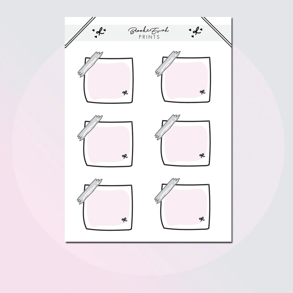 Pink Sticky Notes Sheet -  BEP61