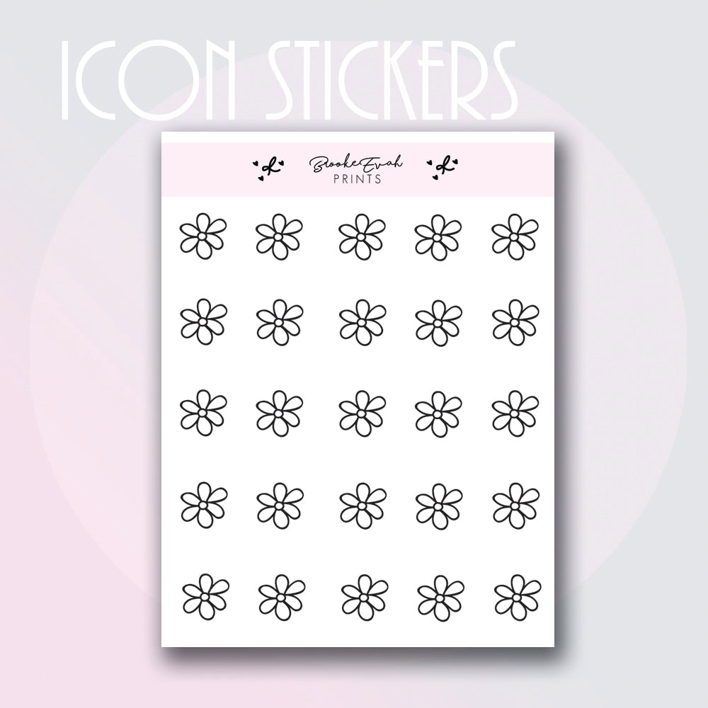 Flower Icon Stickers- BEP65