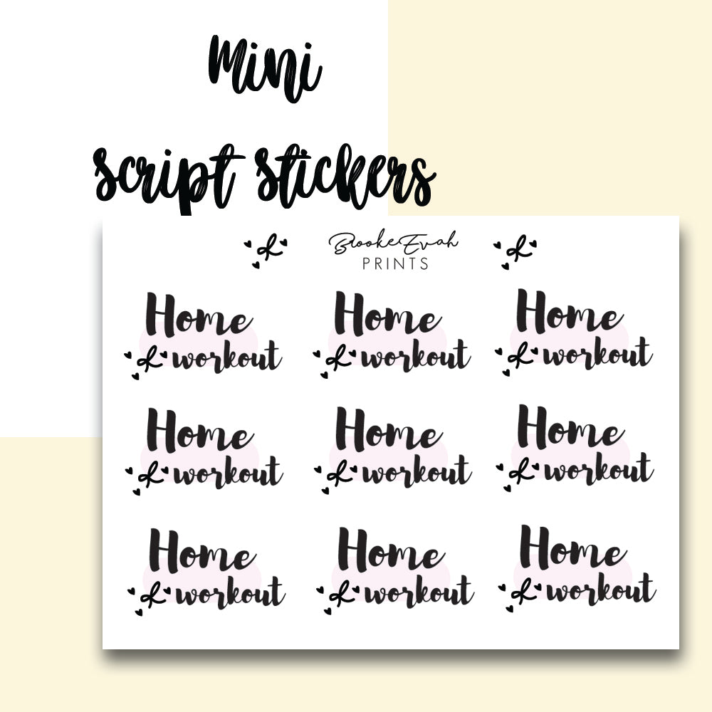 Home Workout Stickers-  BEPC9