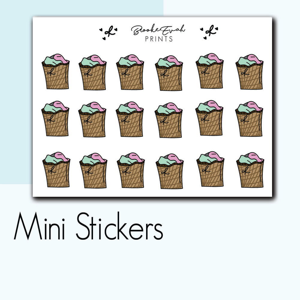 Mini Laundry Stickers - BEPM06 - BrookeEvahPrints 
