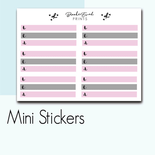 Mini Meal Tracker Stickers-  BEPM100