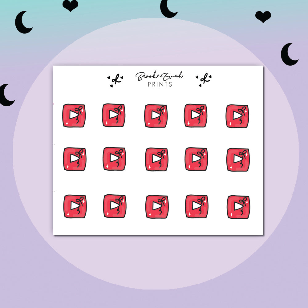 Mini Youtube Icon Stickers- BEPM137