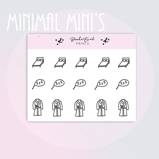 Mini Sleep Doodle Stickers-  BEPM150