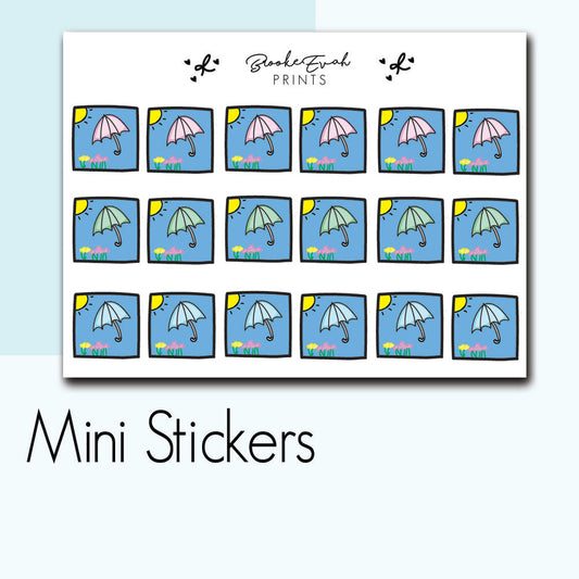Mini Spring Stickers-  BEPM20 - BrookeEvahPrints 