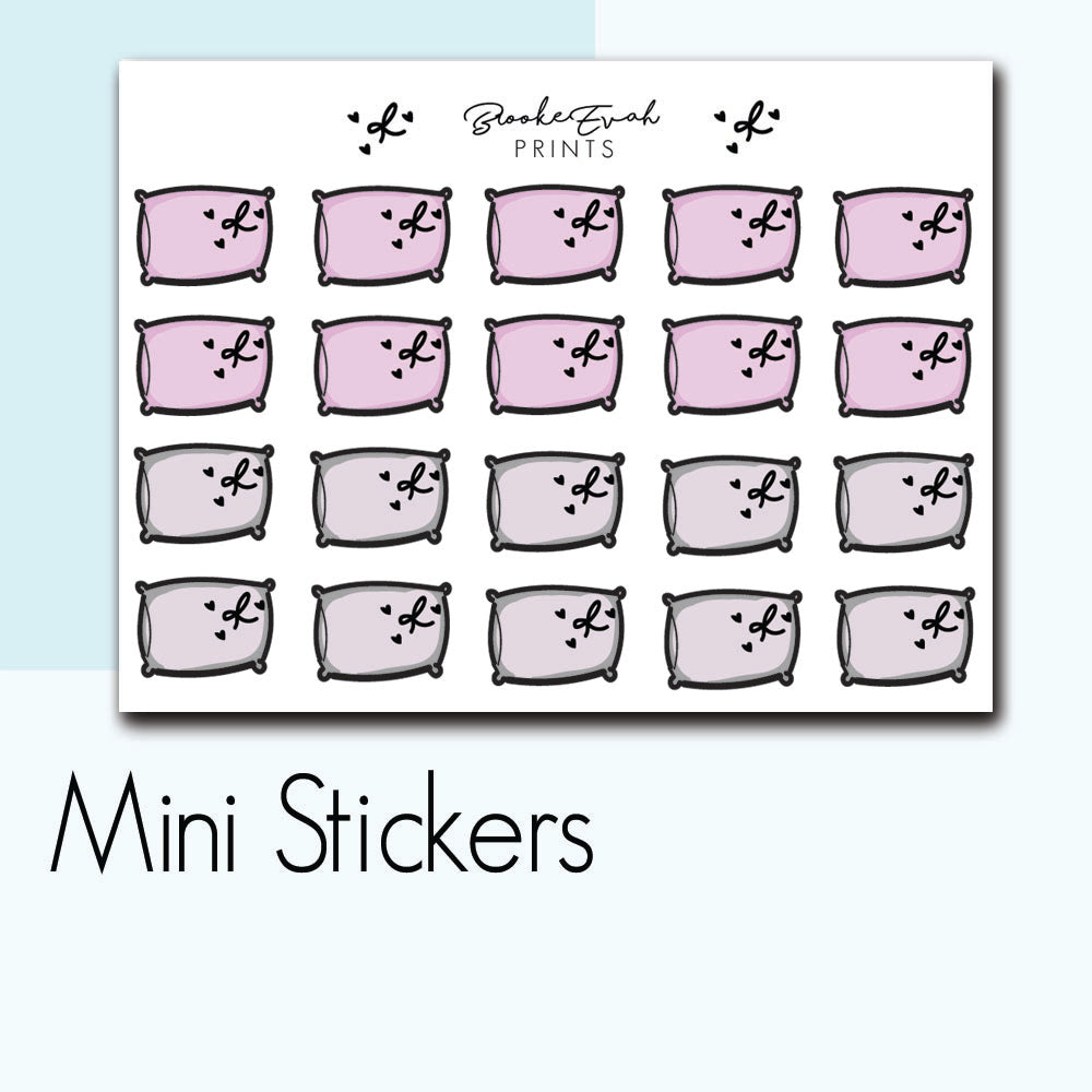 Mini Pillow Stickers-  BEPM24 - BrookeEvahPrints 