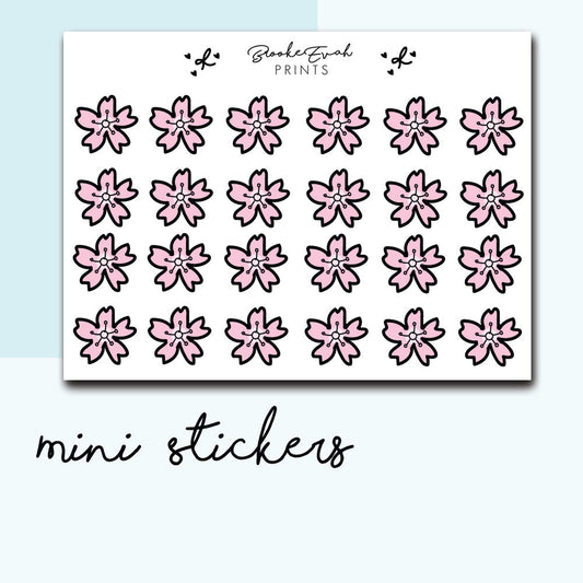 Mini Sakura Stickers-  BEPM35 - BrookeEvahPrints 