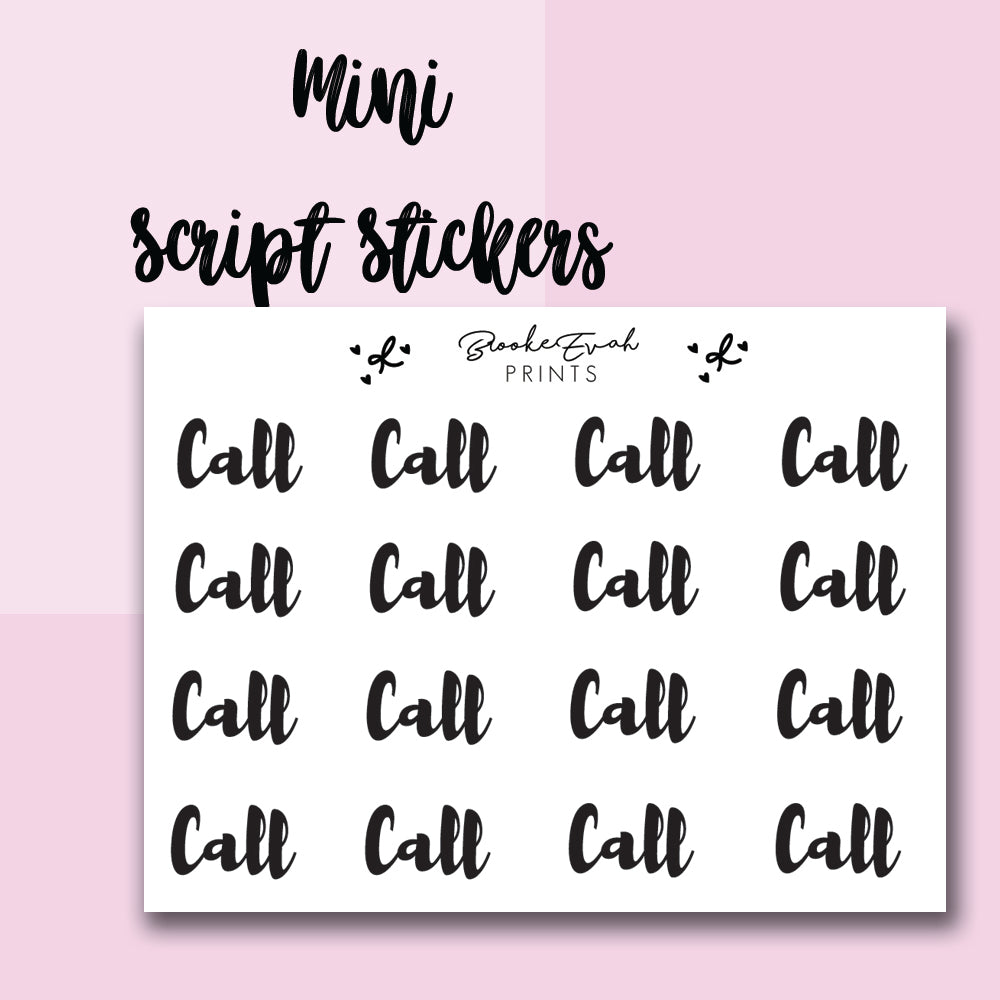 Call Stickers-  BEPM56 - BrookeEvahPrints 