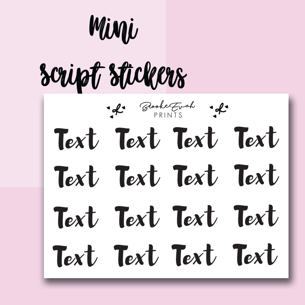 Text Stickers-  BEPM57 - BrookeEvahPrints 